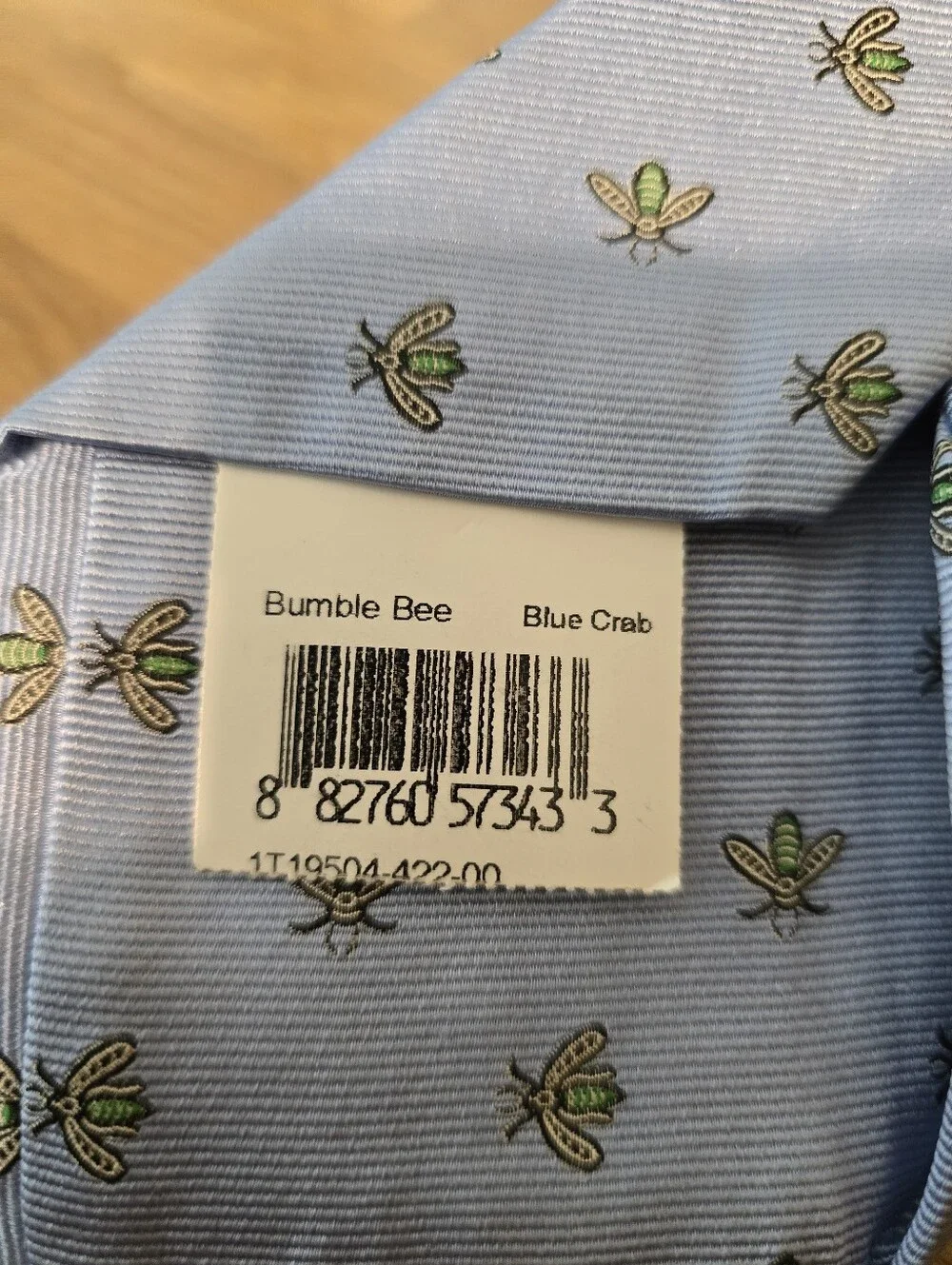 Vineyard Vines Print Silk Tie Light Blue Novelty Neck Tie